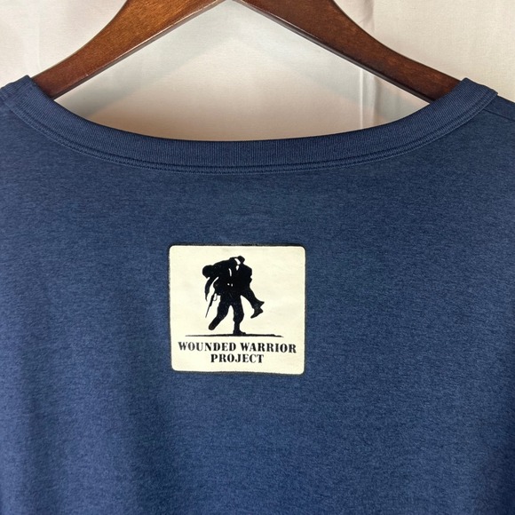 Nike T-Shirt Mens 4XL Navy Blue Lacrosse Navy Old Goats Wounded Warrior Project - Picture 8 of 9